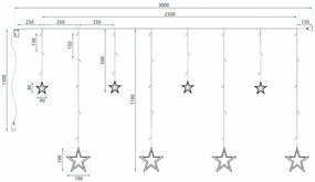 LED záves GL2004 s diaľkovým ovládaním