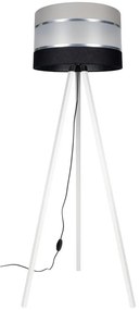 Belis Stojacia lampa CORAL 1xE27/60W/230V biela/čierna/šedá/chróm BE0812