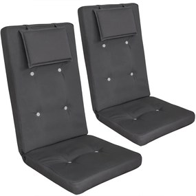InternetovaZahrada Sada 2ks podušiek 118x45x7cm - antracit