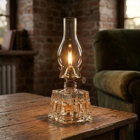 Brilagi - Petrolejová lampa MERLIN číra/zlatá/patina