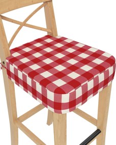 Poťah na barovú stoličku Ingolf farba produktu červená látka vzorované