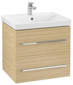 Villeroy & Boch AVENTO skrinka s umývadlom 580x514x452 mm, 2 zásuvky, Nordic Oak A88900VJ + 41586001