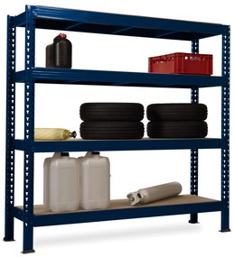 Trestles Nekonečný priemyselný regál 1800x2200x800, 4 police Farba: červená a čierna