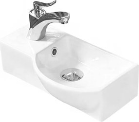 Mexen Hugo pravé umývadlo na dosku 40 x 22 cm, biele - 21254000R