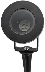 BERGE LED záhradná lampa - vstavaný reflektor GU10 - IP65 - čierna
