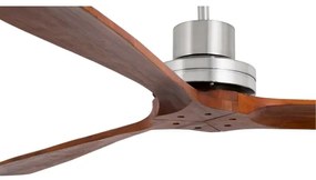 FARO 33508DC - Stropný ventilátor MINI LANTAU chróm/hnedá pr. 108 cm + DO