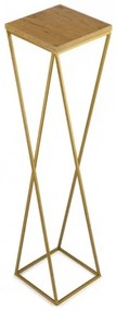 Stojan na kvety LOFT 100x24 cm zlatá/hnedá
