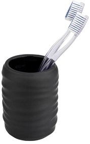 Čierny keramický téglik na zubné kefky Illana – Wenko
