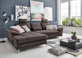 XXXLutz ROHOVÁ SEDAČKA, textil, tmavohnedá Sit & More - Sedačky - 000144005512