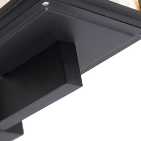 Rustikálna nástenná lampa čierna IP44 - Sutton Up