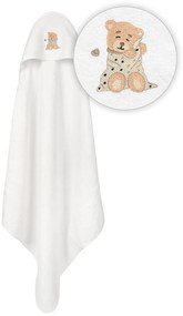 Babymatex Osuška s kapucňou MAXI 100x100 cm - Biela