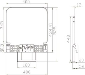 Mereo Sedátko do sprchy s podpornou nohou, duroplast, biele, MER-CSS121P