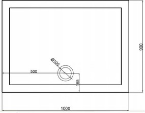 BPS-koupelny Obdĺžnikový sprchovací kút HYD-OK104A 100x90 čierna/transparent + vanička HYD-OSV-ST04A biela