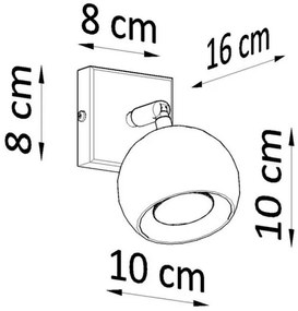 Sollux SL.0443 - Nástenné bodové svietidlo OCULARE 1xGU10/10W/230V