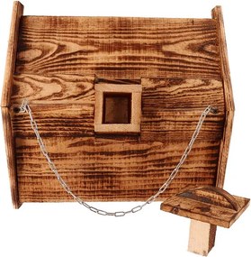 ČistéDrevo Veľké opálené kŕmidlo pre vtáky