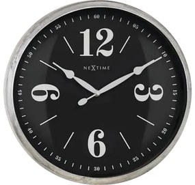 Nástenné hodiny NeXtime Classic Ø39 cm strieborné