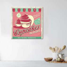 Gario Obraz na plátne Retro znak cupcake Rozmery: 30 x 30 cm