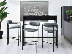 Dizajnová barová stolička ENZZO šedá