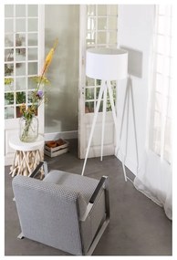 Biela stojacia lampa Zuiver Tripod, ø 50 cm
