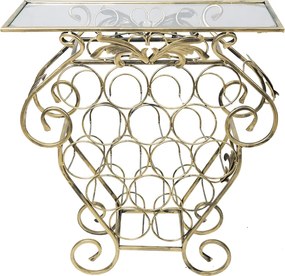 STOJAN NA VÍNO GARTH 66X60X22,5 CM ZLATÁ