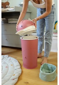 Tmavoružový plastový odpadkový kôš na plienky 25 l Whale – Kindsgut