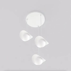 Luster na lanku RITUAL 3xG9/8W/230V biela