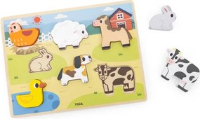 Puzzle na podložke Viga 44702 7 dielikov - farma
