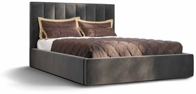 Manželská posteľ 140 cm Ocie (tmavosivá) (s roštom a úložným priestorom). Vlastná spoľahlivá doprava až k Vám domov. 1047102