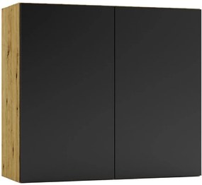 Kuchynská Skrinka Isabel W80 čierna/artisan