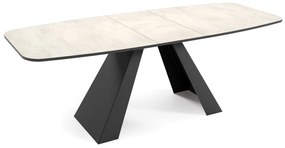 Rozkladací jedálenský stôl JONES chromix biely Rozmer stola: veľkosť-160cm