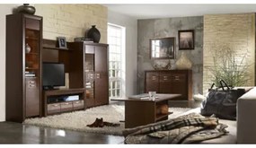 Úzka komoda so zásuvkami, tmavohnedá PARIS