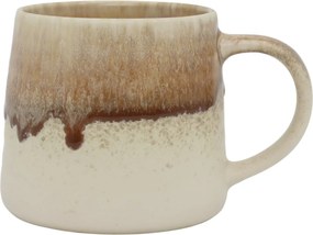 Hrnek s uchem z porcelánu New Bone China hnědý Nature – Ø8*8,5 cm