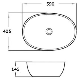 Mexen Viki, umývadlo na dosku 59x41 cm, biela, 21056000