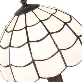 Rustikálna tiffany lampa WHITE 25*43