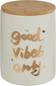 QUEEN IT Dóza s nápisom Good vibes 14 cm