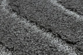 Kúpeľňový koberček SUPREME WAVES vlny, sivý kruh