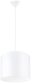 Závesné svietidlo Nova, 1x biele textilné tienidlo, (fi 30 cm)