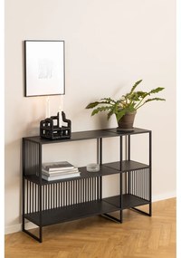 Čierna knižnica v dekore kameňa 120x83 cm Strington – Actona
