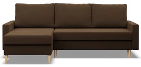 Rohová rozkladacia sedačka BLANK Comfort hnedá