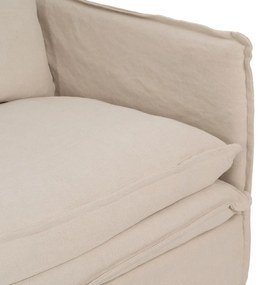 Krémová ľanová pohovka 180 cm – Ixia