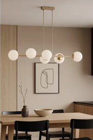 Brilagi - Luster na lankách MILO ECRU 6xE27/60W/230V béžová/zlatá