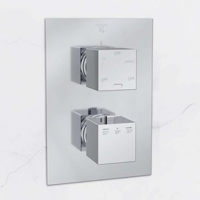 STEINBERG 160 termostat s podomietkovou inštaláciou, s uzatváracím a prepínacím ventilom, pre 3 výstupy, chróm, 16041233