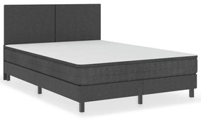 vidaXL Rám na boxspring posteľ, sivý, látka 180x200 cm