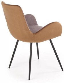 Jedálenská stolička Mauve sivá/hnedá