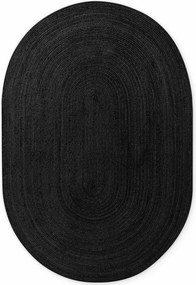 Čierny obojstranný/ručne tkaný jutový koberec 160x230 cm Braided – Hanse Home