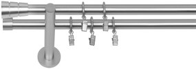 Dekodum Moderná garniža Walec Basic 19 mm matný chróm dvojitá Dĺžka (cm): 240