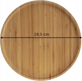Kulatý bambusový podnos TOLO 19,5 cm natural