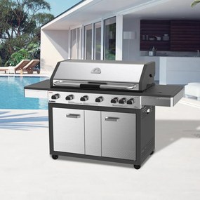 Luxusná záhradná kuchyňa - plynový BBQ gril s bočným horákom Avenberg FLORIDA