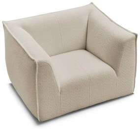 Béžové kreslo z textílie buklé Giorgia – Bobochic Paris