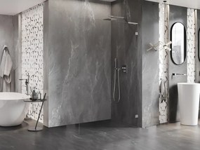 Mexen, Mexen Lunar L sprchová stena pravá 60 x 200 cm, priehľadná 8 mm, brúsený nikel - 830L-060-000-97-00-P